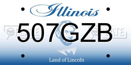 507GZB Illinois License Plate