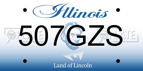 507GZS Illinois License Plate