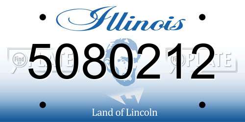 5080212 Illinois License Plate