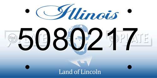 5080217 Illinois License Plate