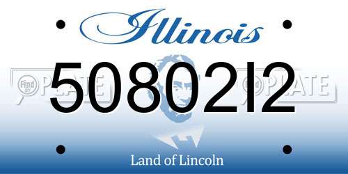 50802I2 Illinois License Plate