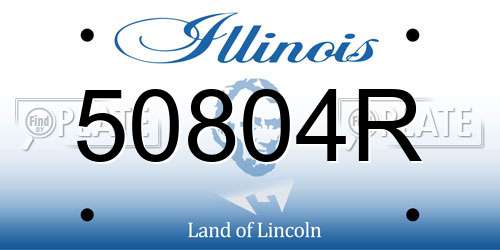 50804R Illinois License Plate