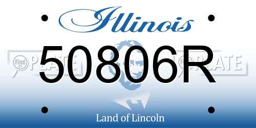 50806R Illinois License Plate