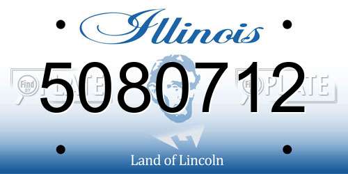 5080712 Illinois License Plate