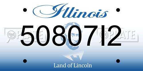 50807I2 Illinois License Plate