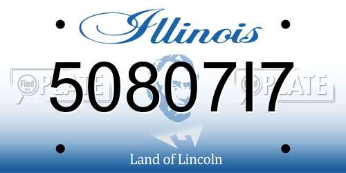50807I7 Illinois License Plate