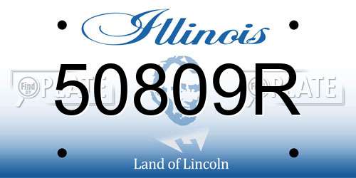 50809R Illinois License Plate