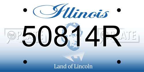 50814R Illinois License Plate