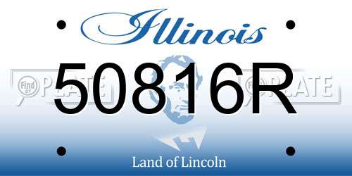 50816R Illinois License Plate