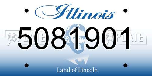 5081901 Illinois License Plate