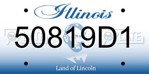 50819D1 Illinois License Plate