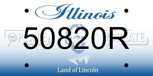 50820R Illinois License Plate