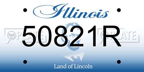 50821R Illinois License Plate