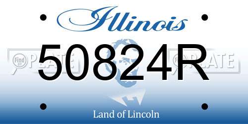 50824R Illinois License Plate