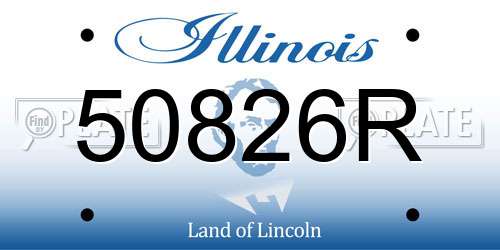 50826R Illinois License Plate