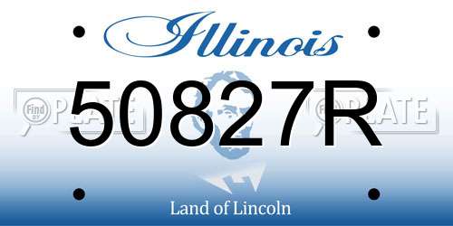 50827R Illinois License Plate