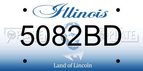 5082BD Illinois License Plate