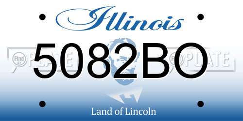 5082BO Illinois License Plate
