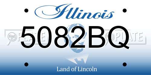 5082BQ Illinois License Plate