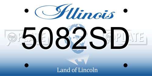 5082SD Illinois License Plate