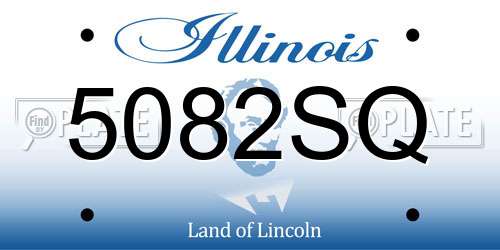 5082SQ Illinois License Plate