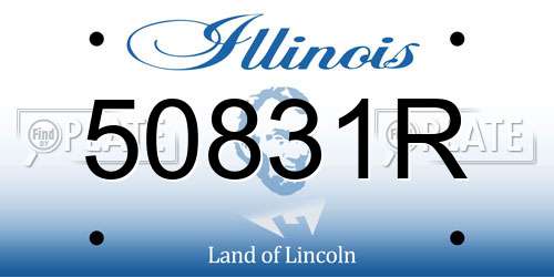 50831R Illinois License Plate