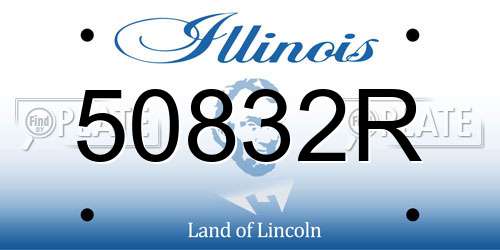 50832R Illinois License Plate