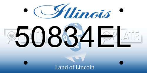 50834EL Illinois License Plate