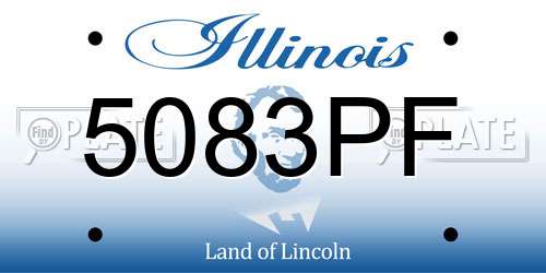 5083PF Illinois License Plate