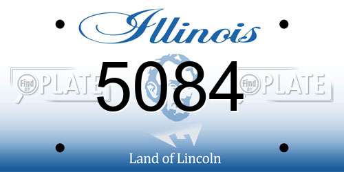 5084 Illinois License Plate