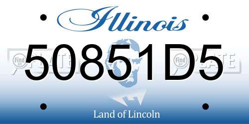 50851D5 Illinois License Plate