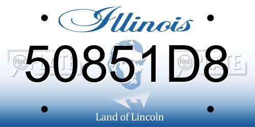 50851D8 Illinois License Plate