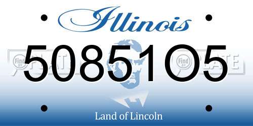 50851O5 Illinois License Plate