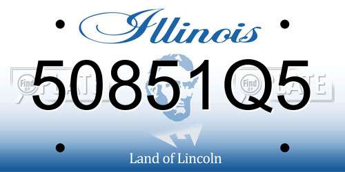 50851Q5 Illinois License Plate