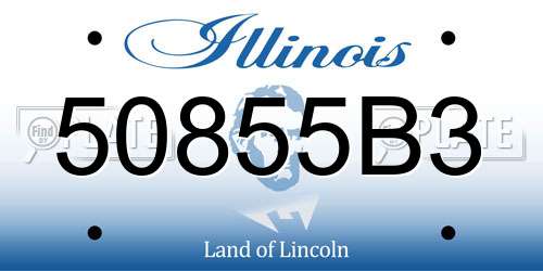 50855B3 Illinois License Plate