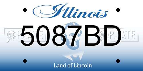 5087BD Illinois License Plate