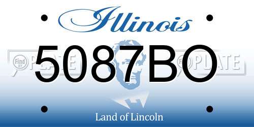 5087BO Illinois License Plate