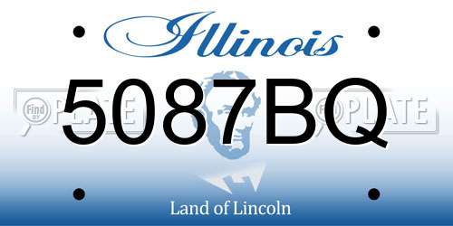 5087BQ Illinois License Plate