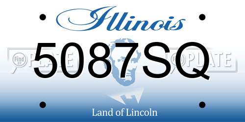 5087SQ Illinois License Plate