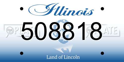 508818 Illinois License Plate