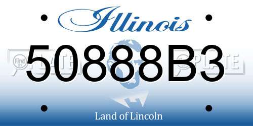 50888B3 Illinois License Plate