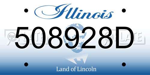 508928D Illinois License Plate