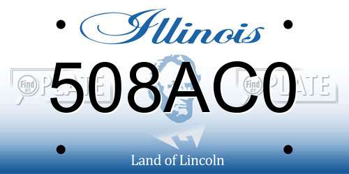 508AC0 Illinois License Plate