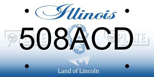 508ACD Illinois License Plate