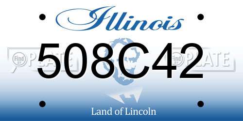 508C42 Illinois License Plate