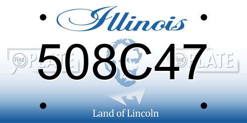 508C47 Illinois License Plate