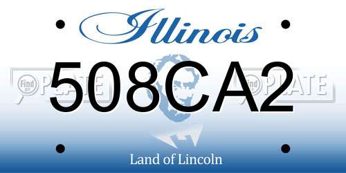 508CA2 Illinois License Plate