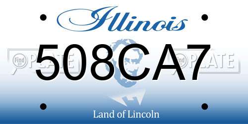 508CA7 Illinois License Plate