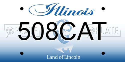 508CAT Illinois License Plate