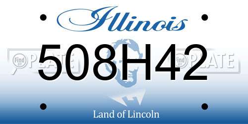 508H42 Illinois License Plate